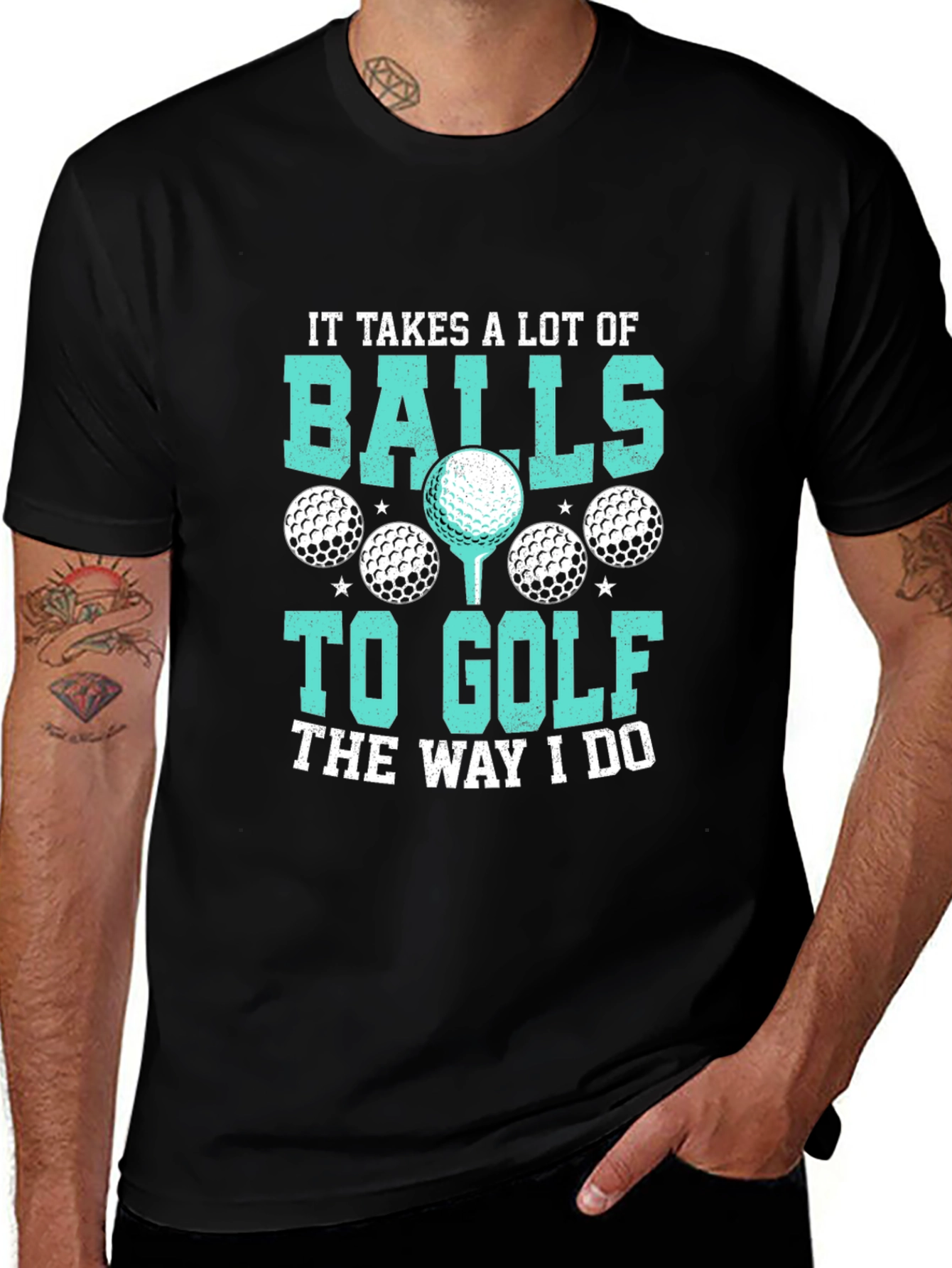 Golf Balls Graphic Tee - Humorous Golfer T-Shirt