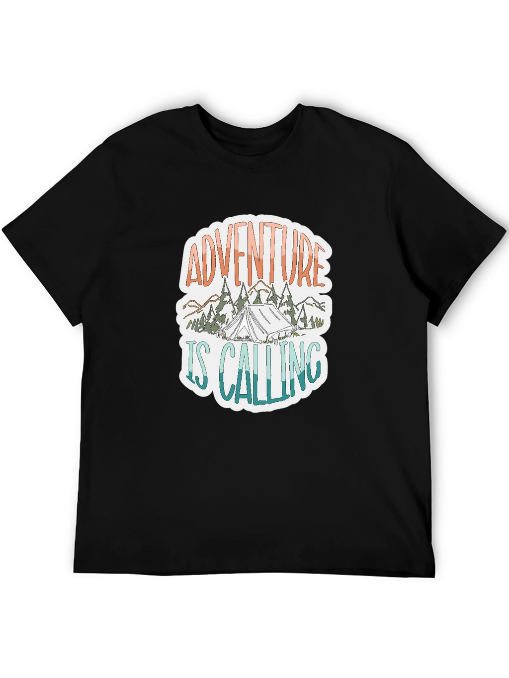 Adventure is Calling Graphic Tee - Black