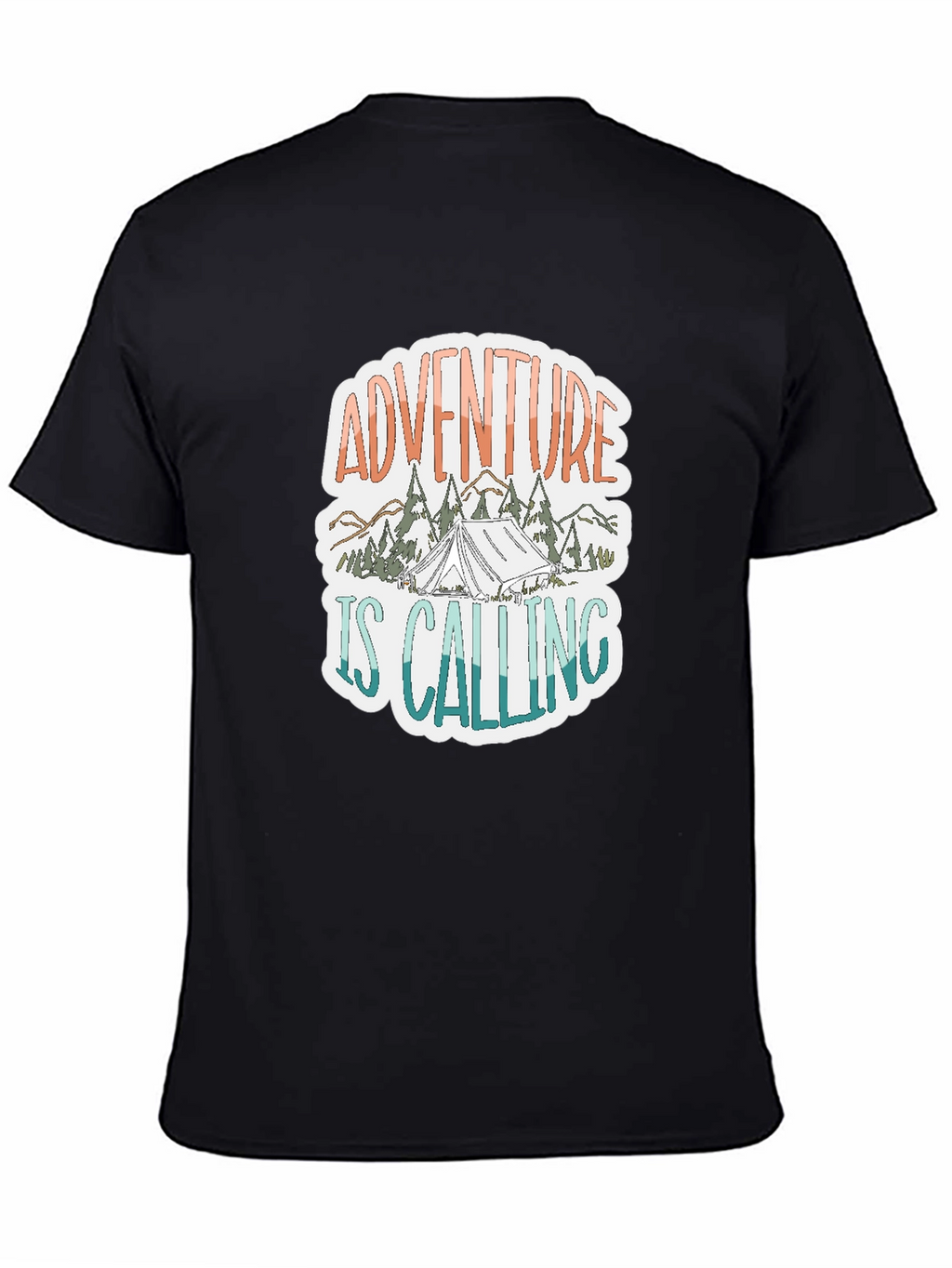 Adventure is Calling Graphic Tee - Black
