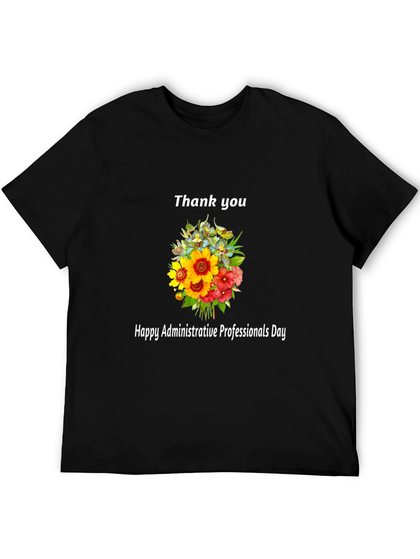 Thank You Admin Day T-Shirt - Floral Appreciation Tee
