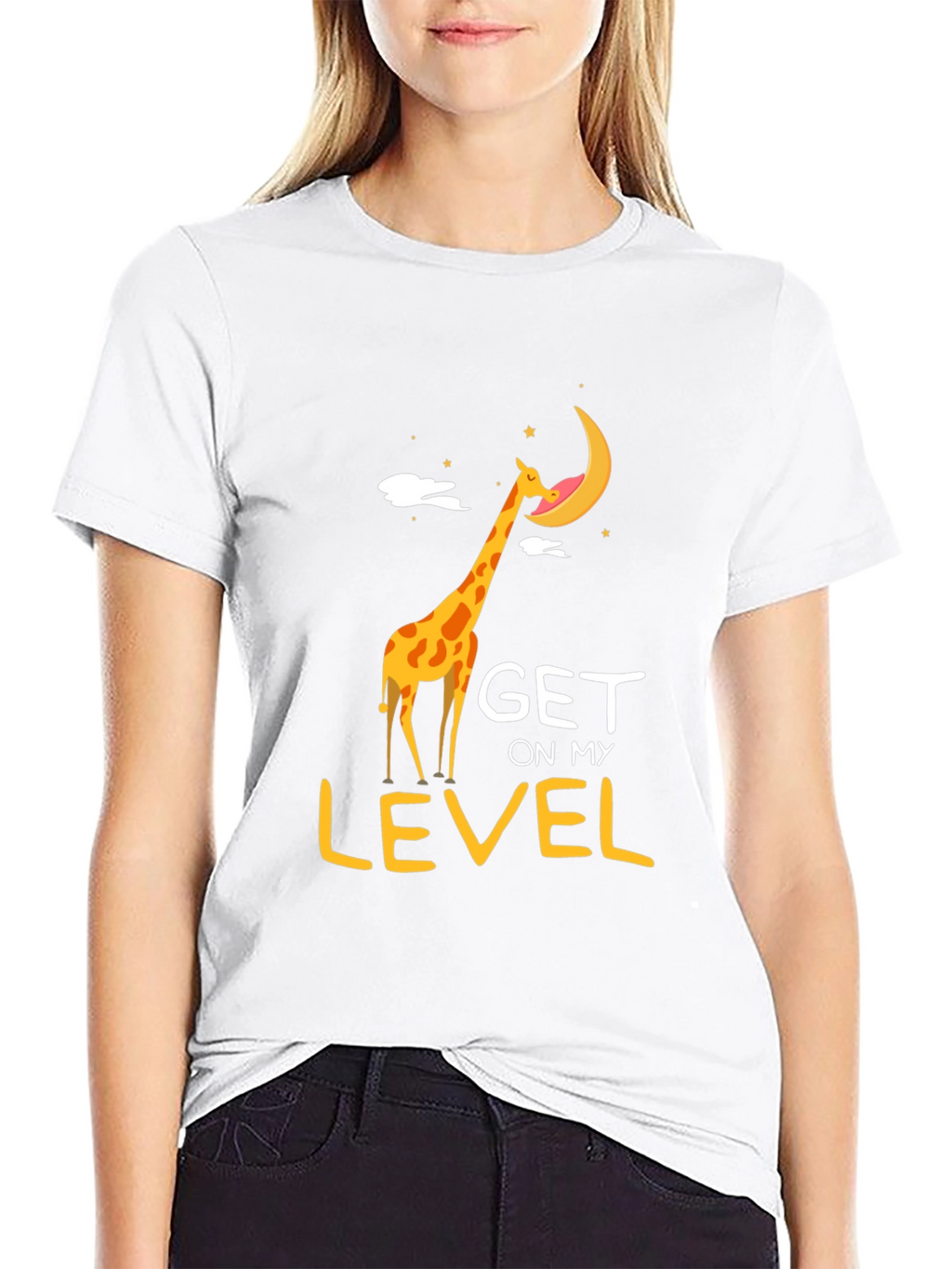 Giraffe Get on My Level Graphic Tee