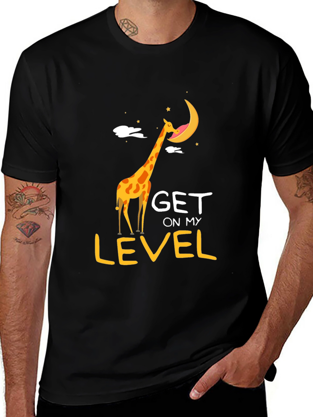 Giraffe Get on My Level Graphic Tee