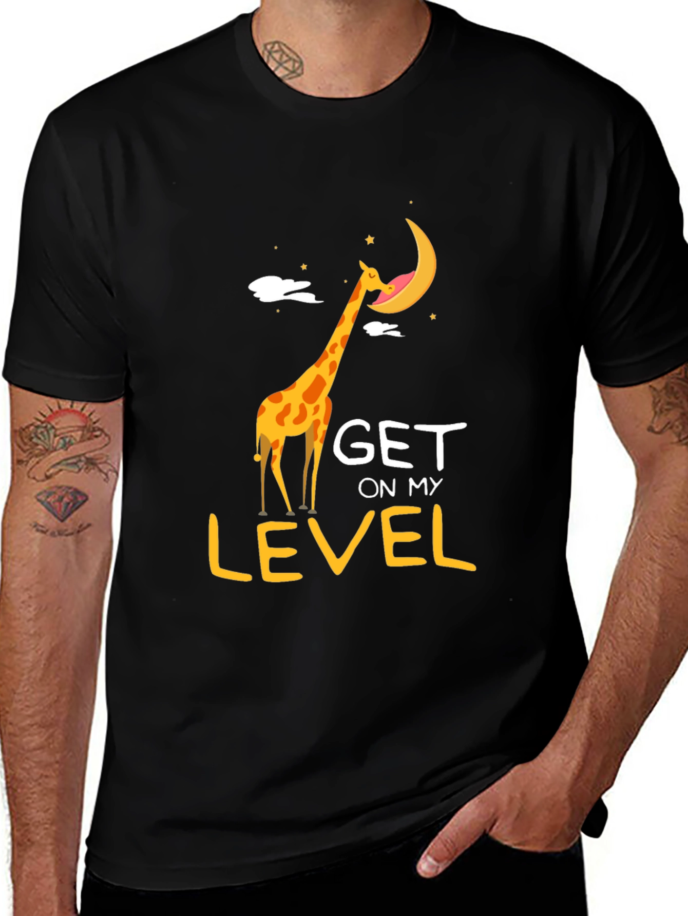 Giraffe Get on My Level Graphic Tee