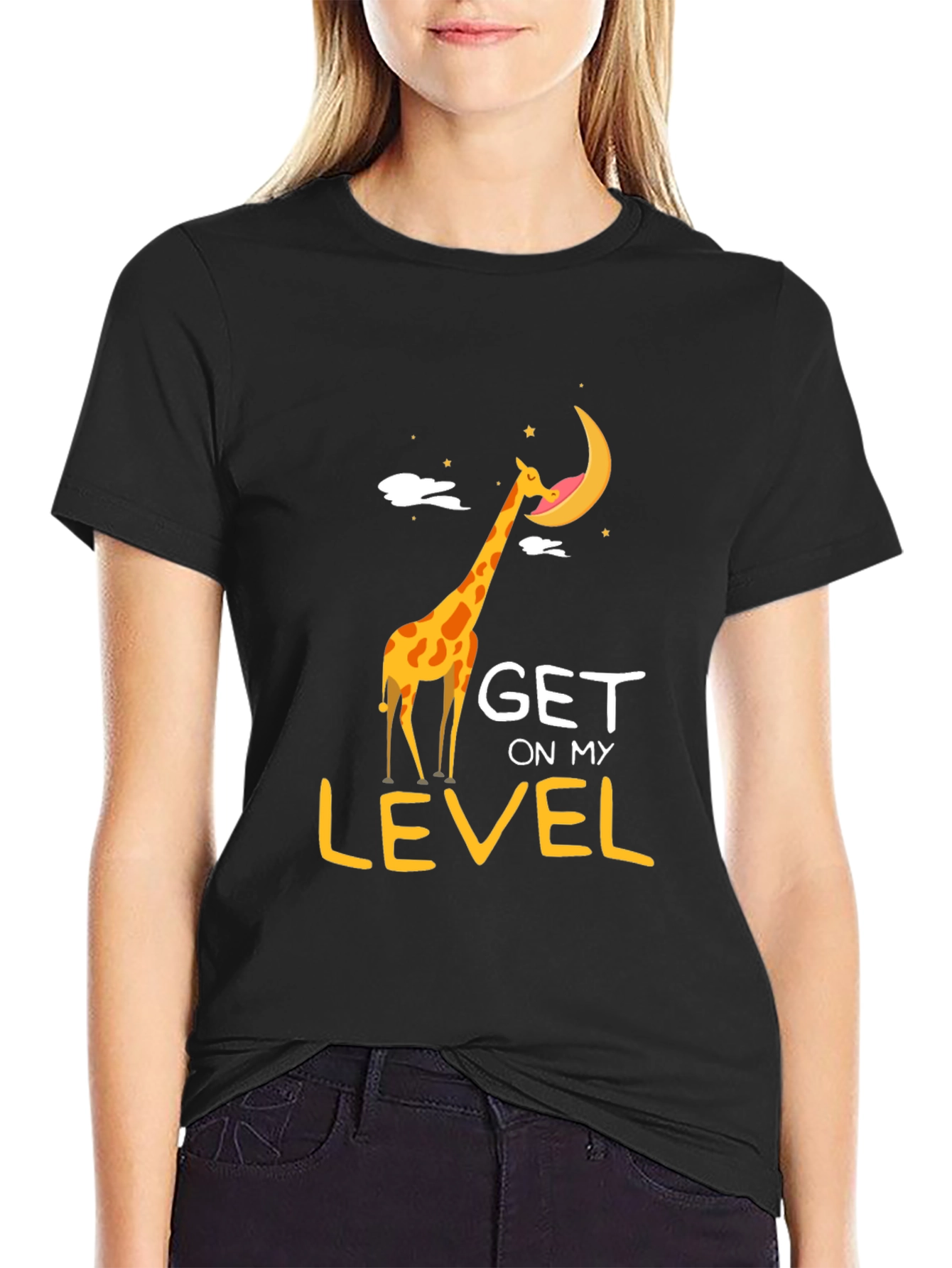 Giraffe Get on My Level Graphic Tee