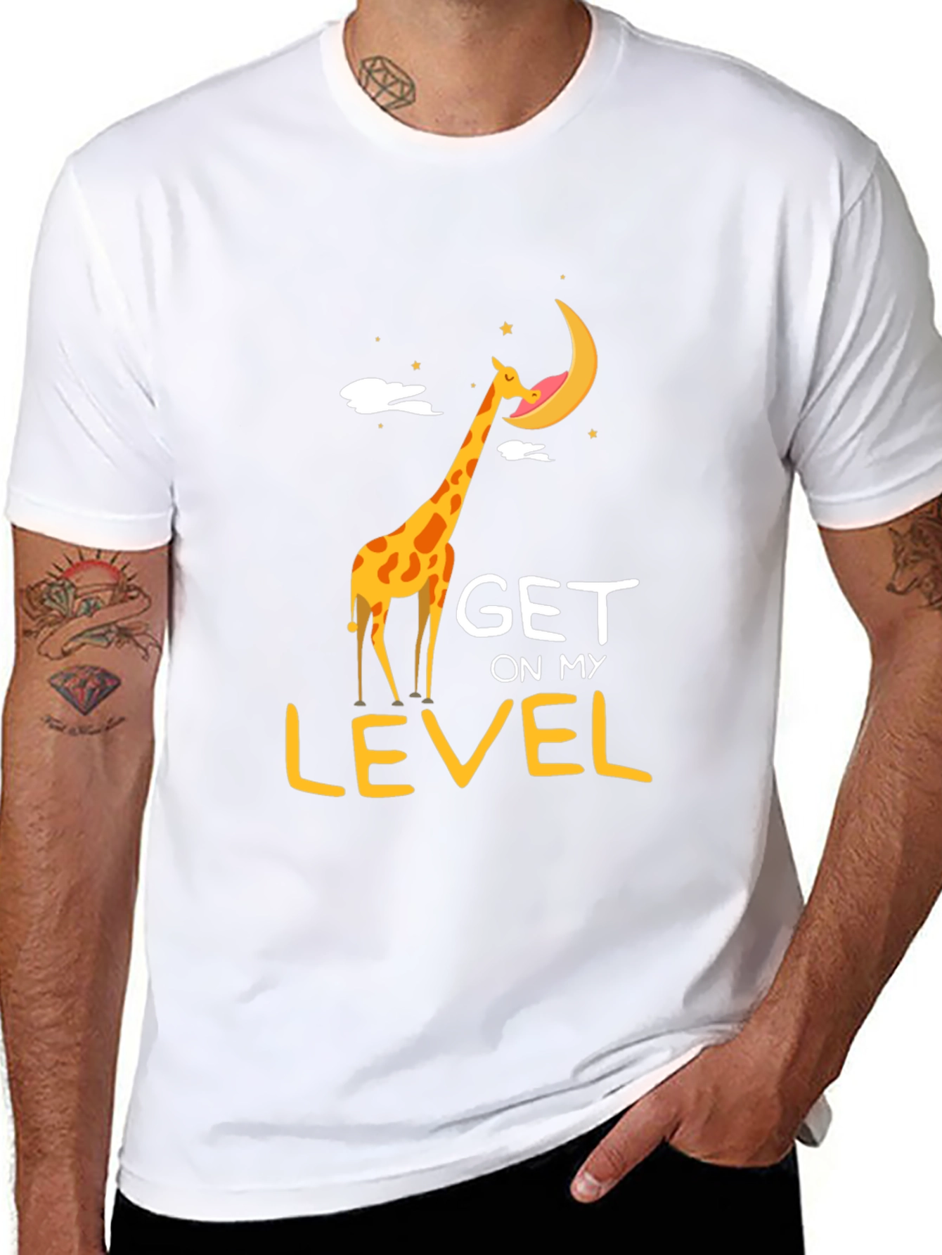 Giraffe Get on My Level Graphic Tee