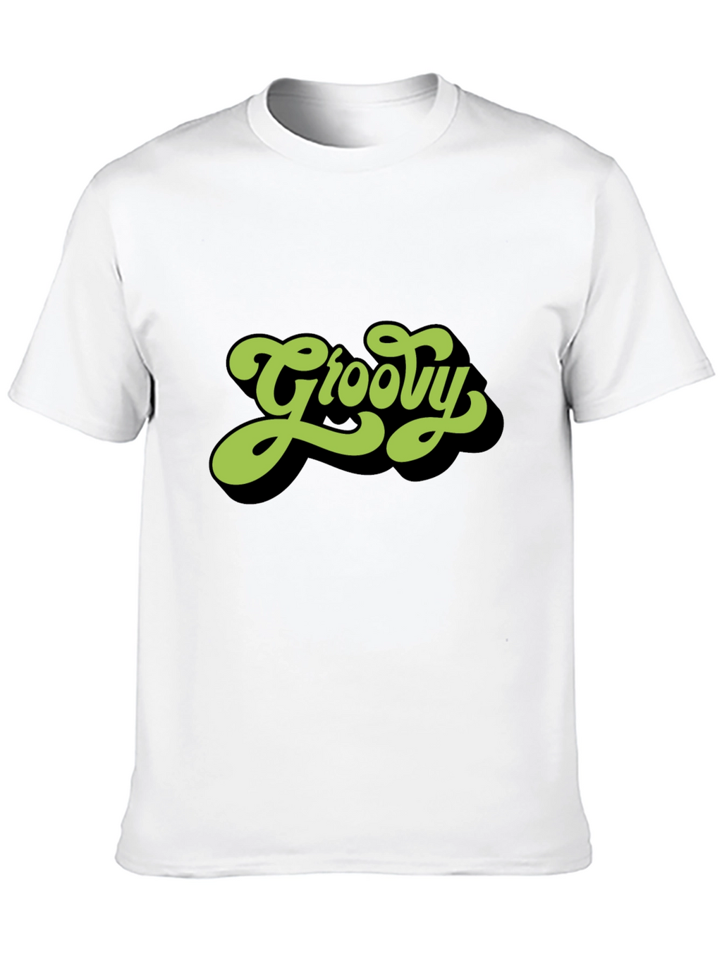 Groovy Retro Style Black T-Shirt