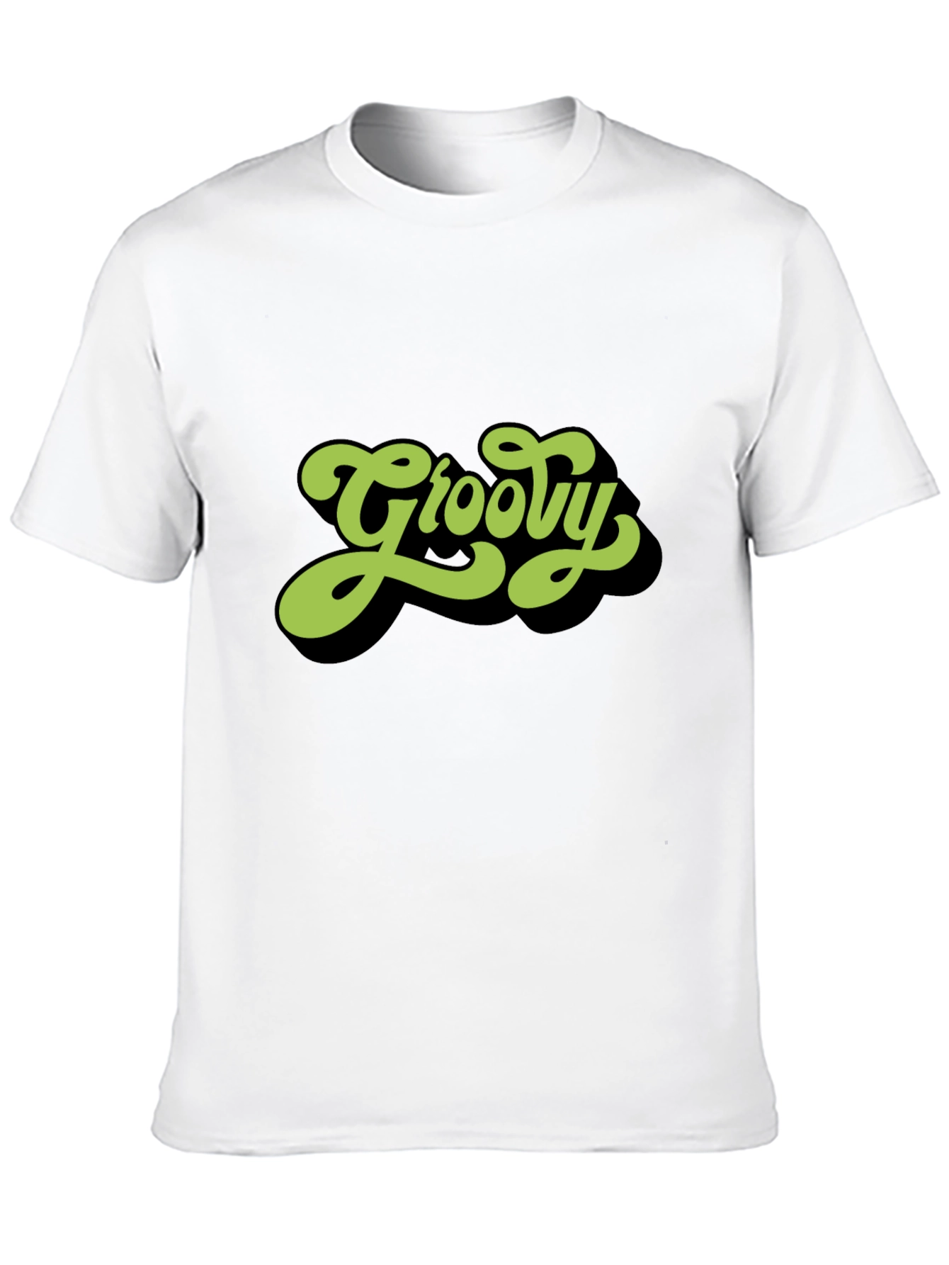 Groovy Retro Style Black T-Shirt
