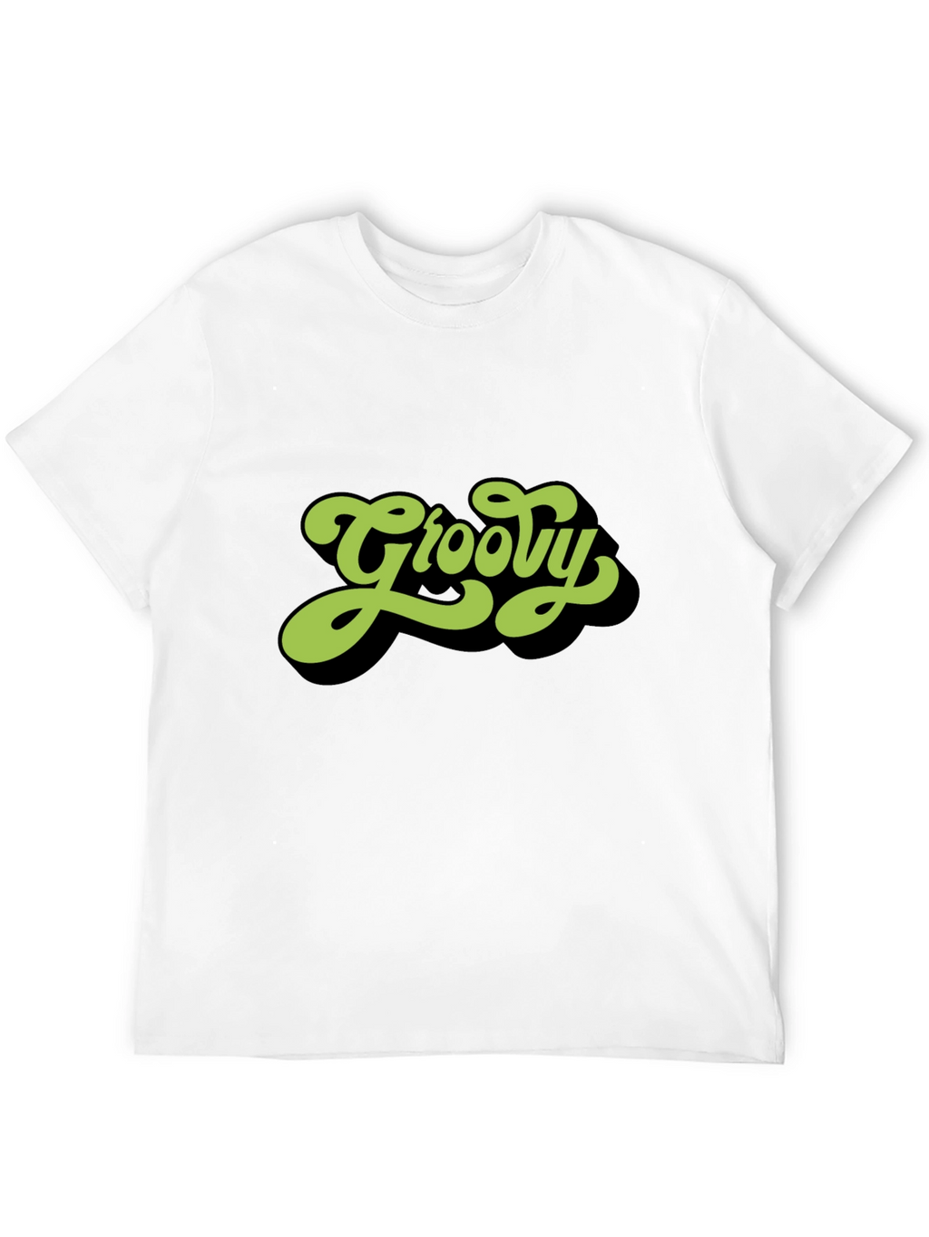 Groovy Retro Style Black T-Shirt