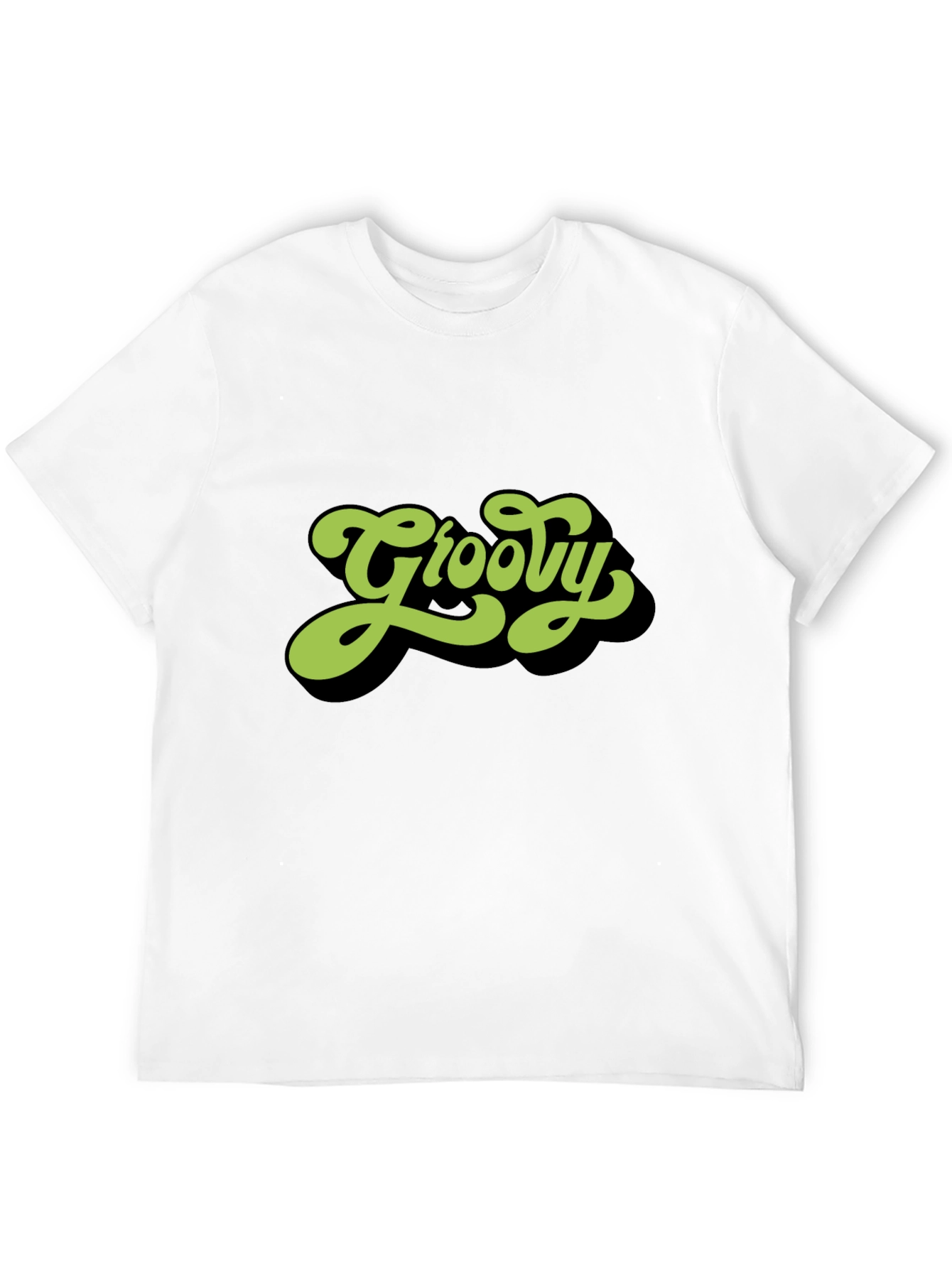 Groovy Retro Style Black T-Shirt