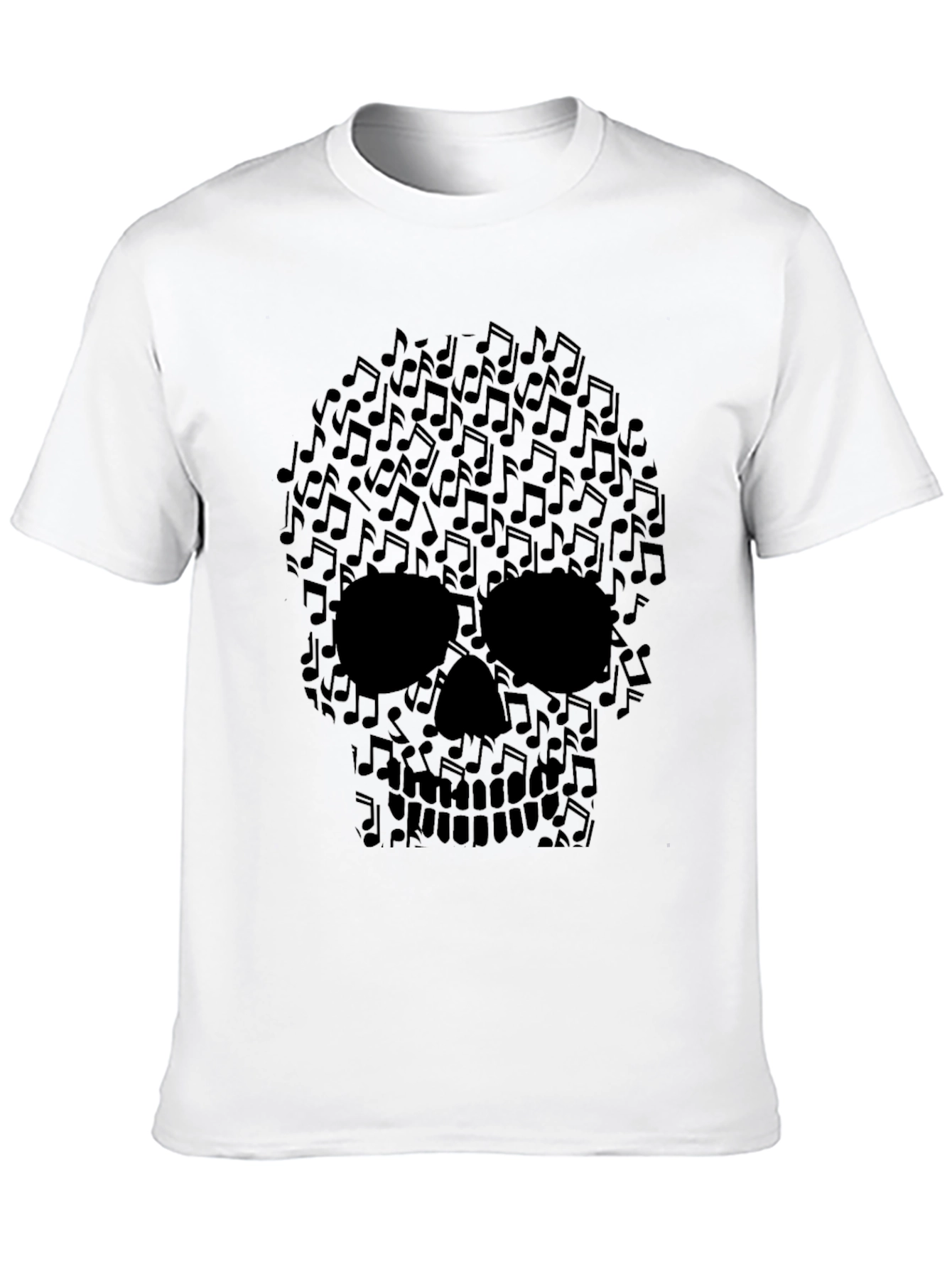 Musical Skull Graphic Tee - Rocker Style Shirt