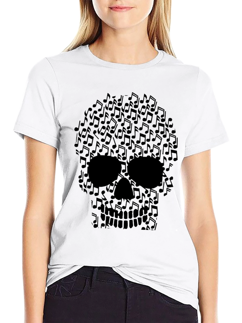 Musical Skull Graphic Tee - Rocker Style Shirt