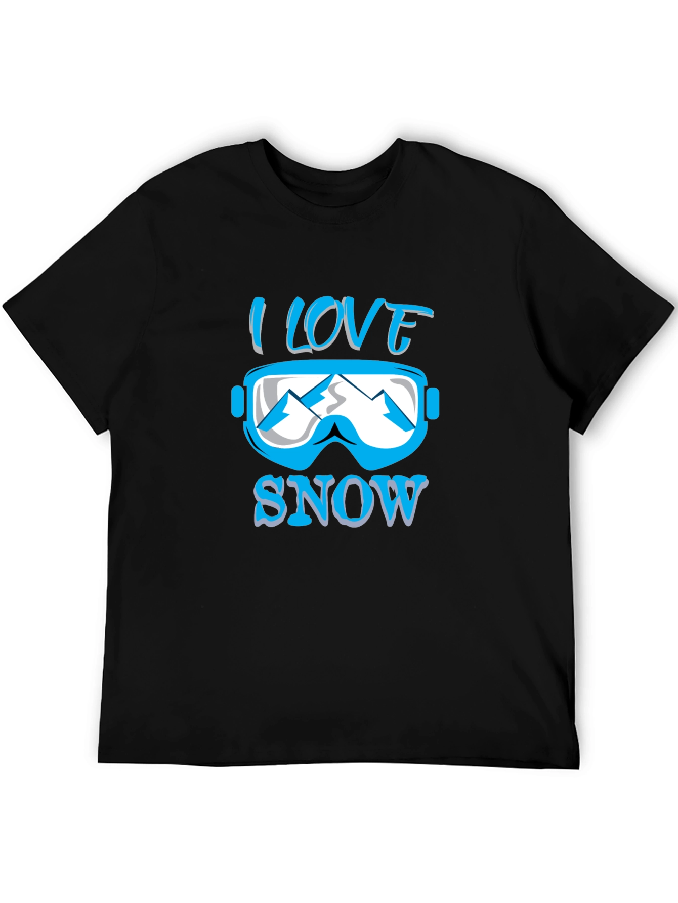 I Love Snow T-Shirt Winter Sports Apparel Ski Goggles Design