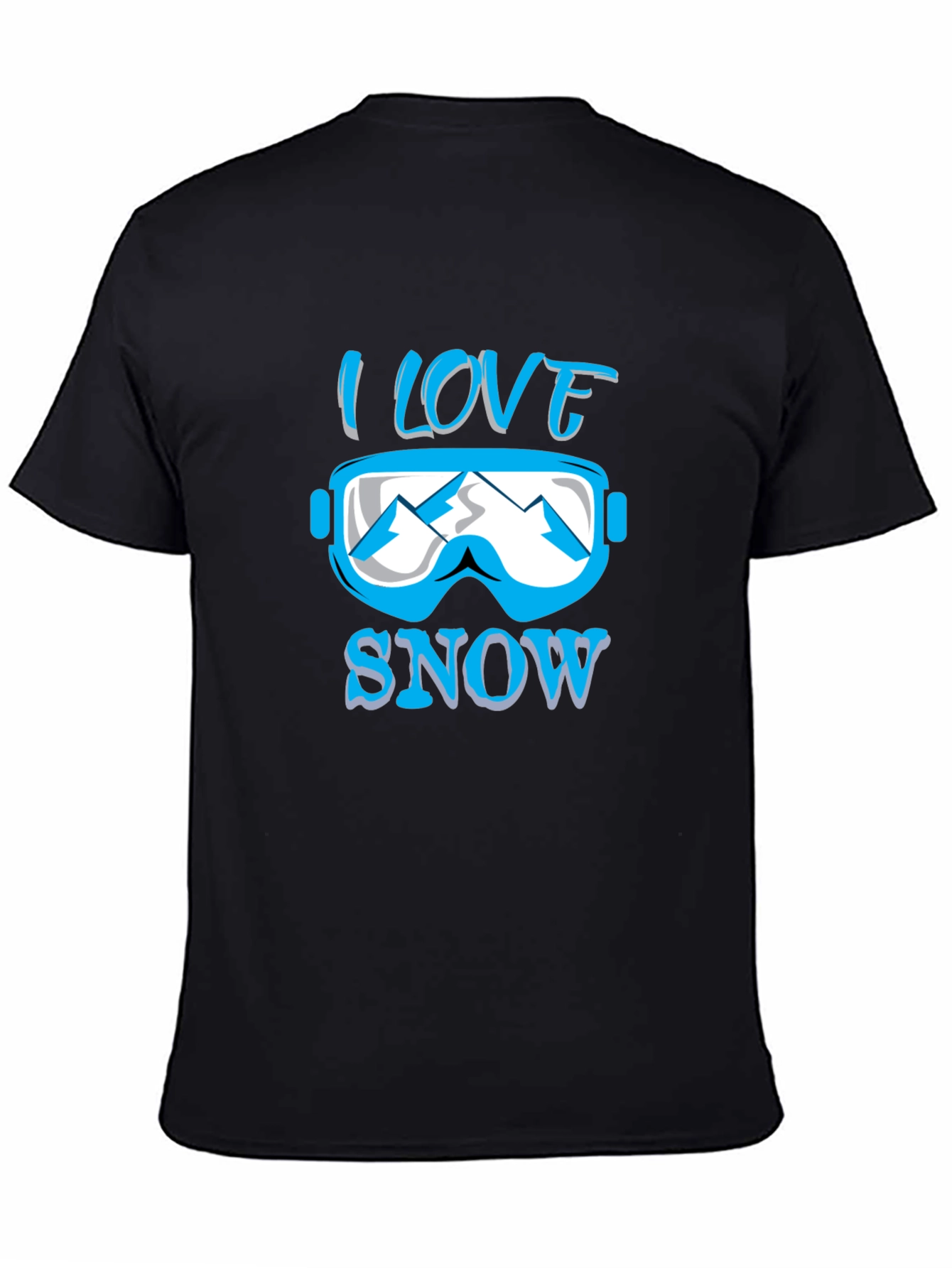 I Love Snow T-Shirt Winter Sports Apparel Ski Goggles Design