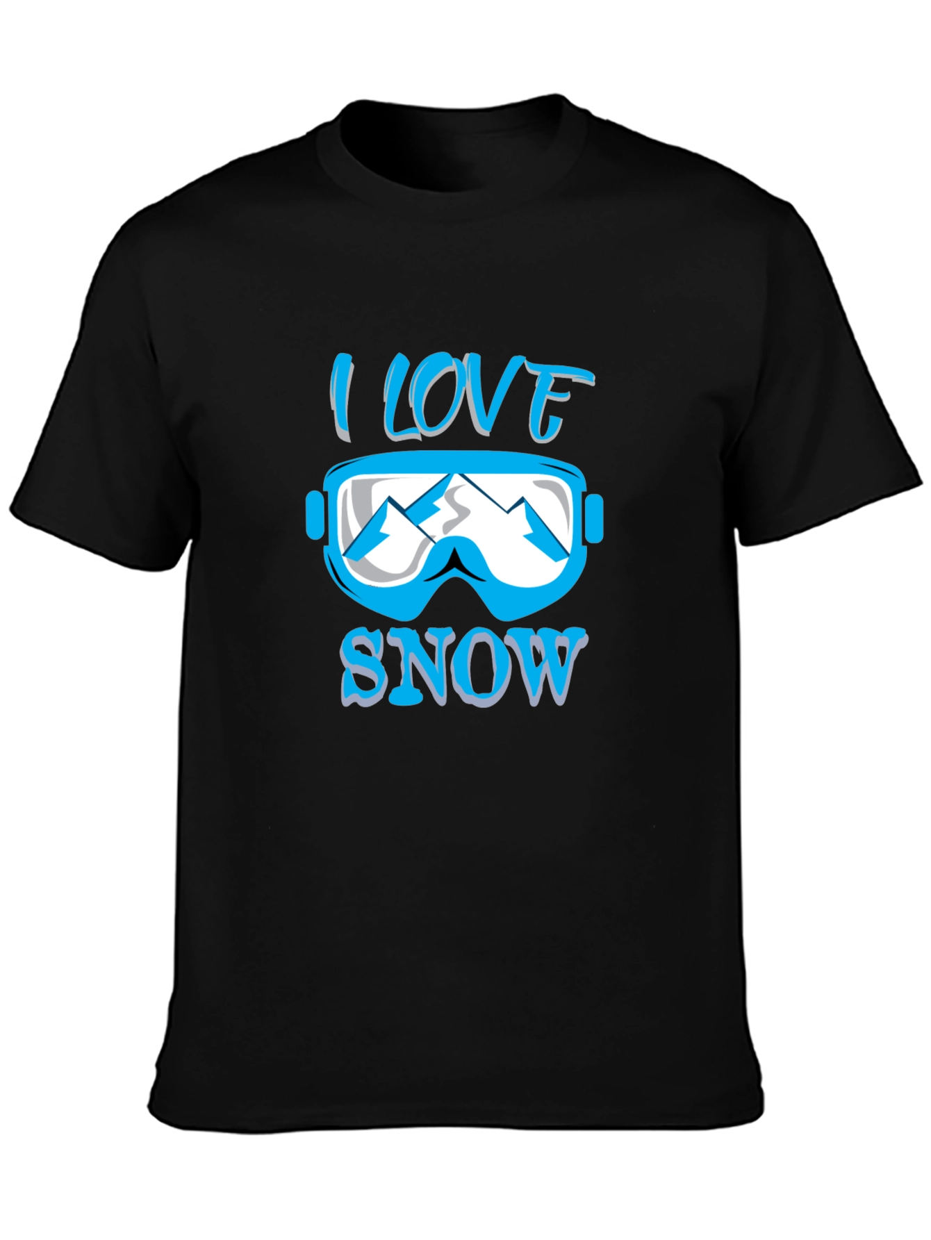 I Love Snow T-Shirt Winter Sports Apparel Ski Goggles Design