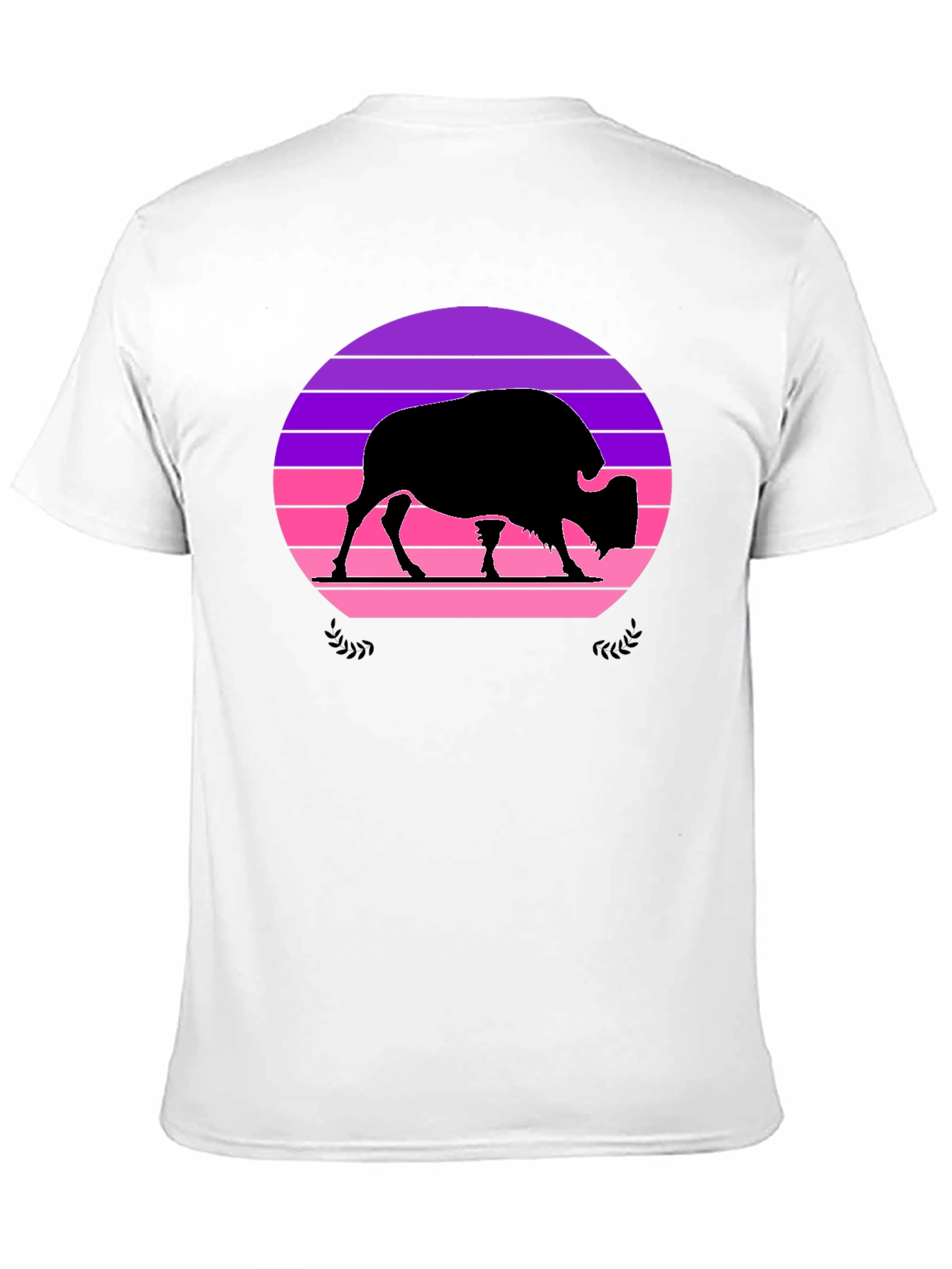 Retro Bison Sunset Graphic T-Shirt