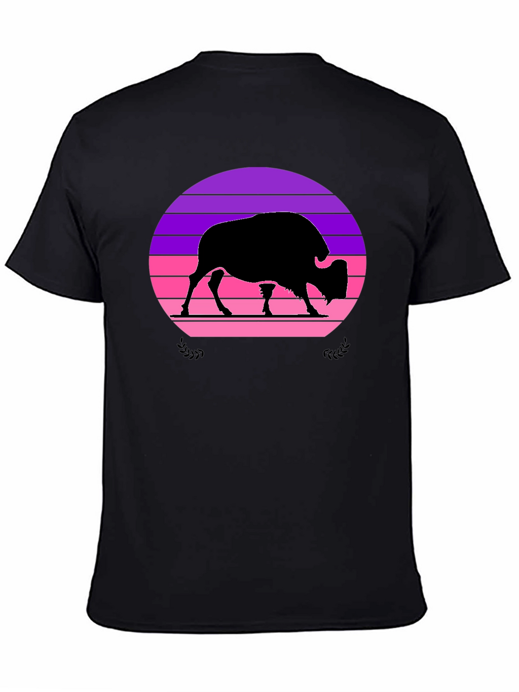 Retro Bison Sunset Graphic T-Shirt