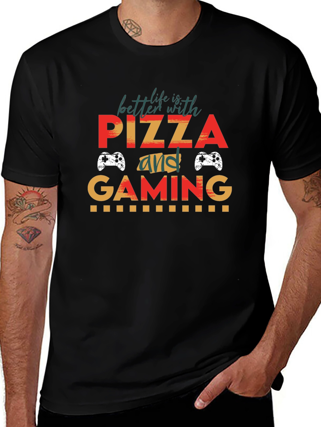 Pizza and Gaming T-Shirt - Gamer Life Tee