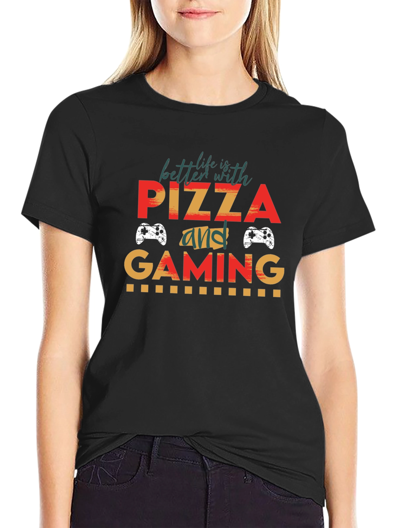 Pizza and Gaming T-Shirt - Gamer Life Tee