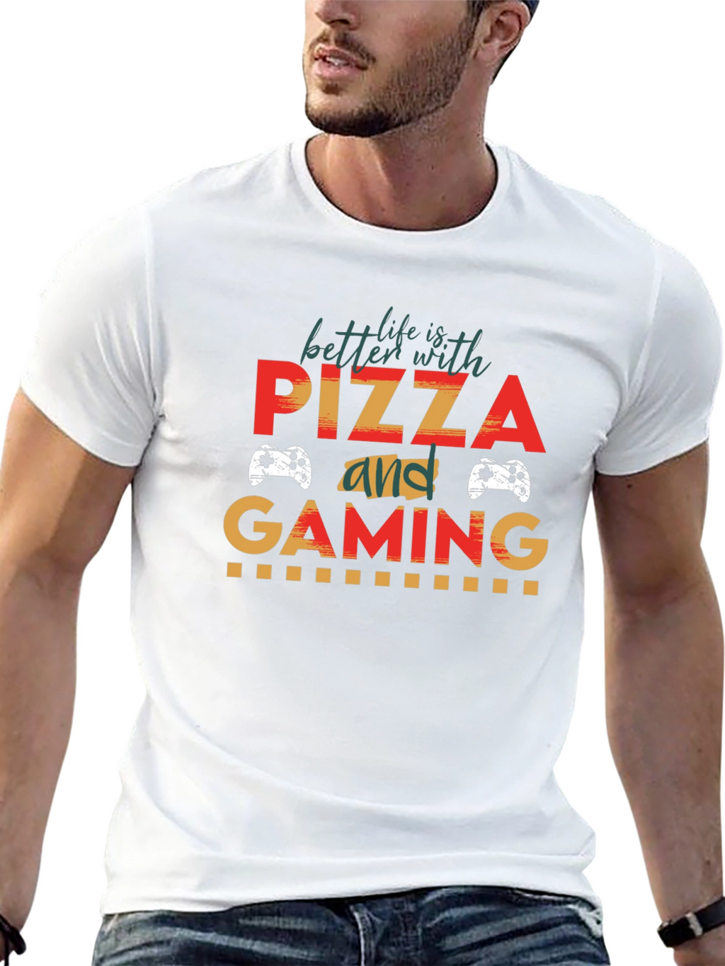 Pizza and Gaming T-Shirt - Gamer Life Tee