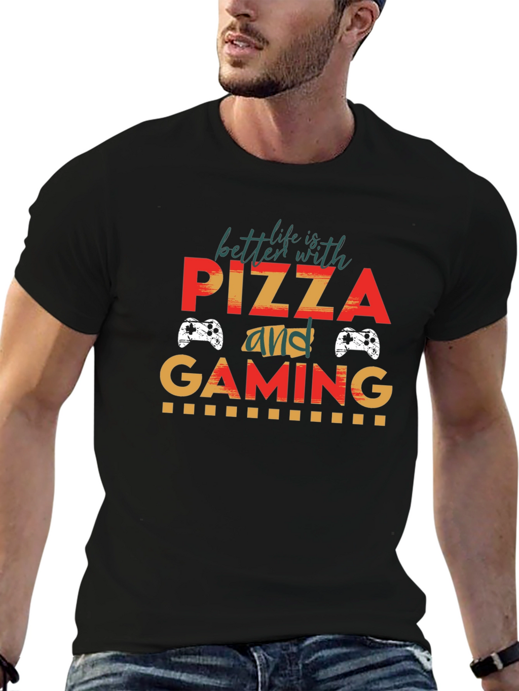 Pizza and Gaming T-Shirt - Gamer Life Tee