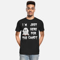 Halloween saying costume just here for the candy