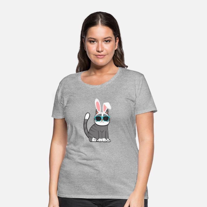 Happy Easter Cat With Bunny Ears And Glasses