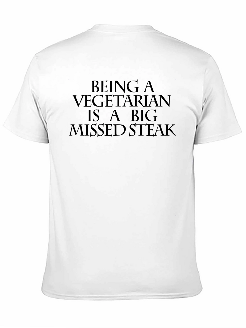 Vegetarian Missed Steak Graphic Tee - Black