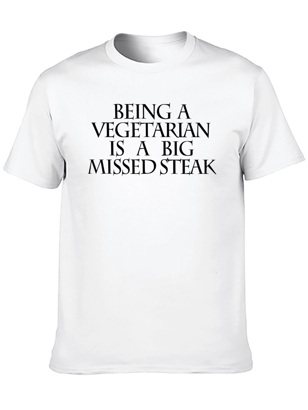 Vegetarian Missed Steak Graphic Tee - Black