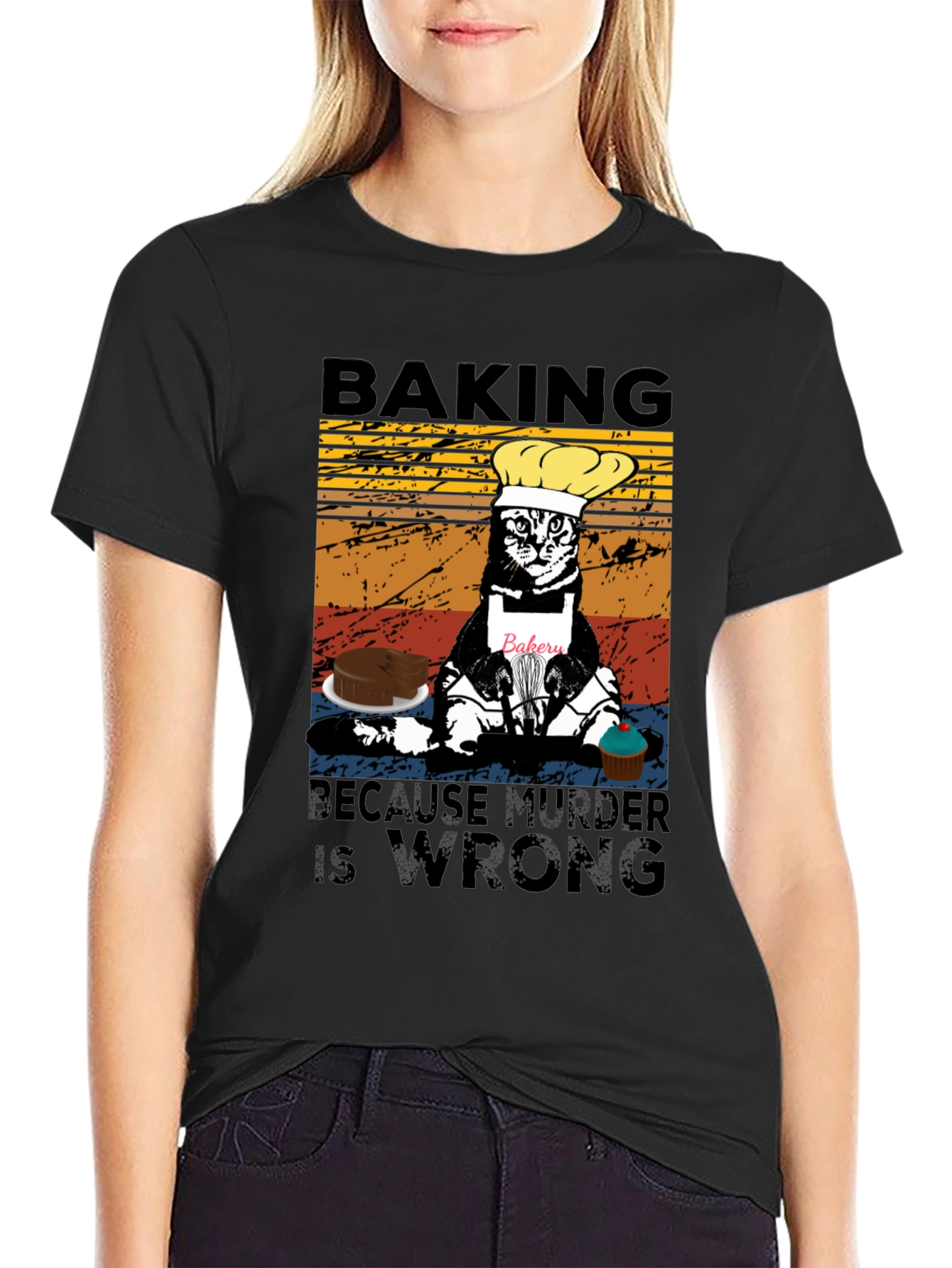 Baking Because Murder Is Wrong T-Shirt