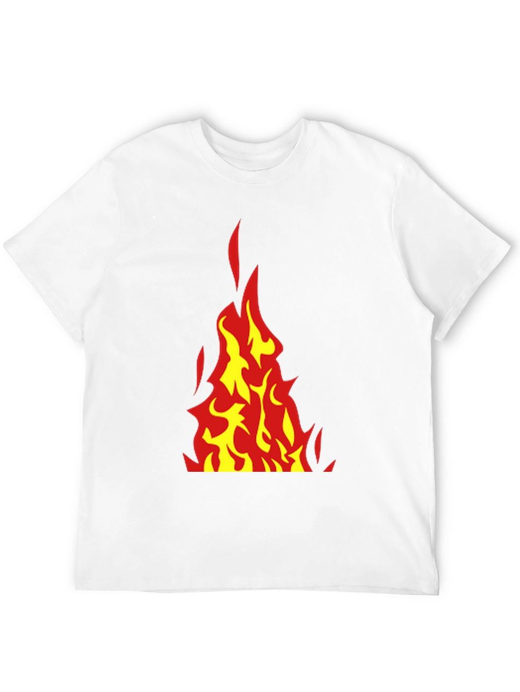 Fiery Flames Graphic Tee - Bold Black T-Shirt