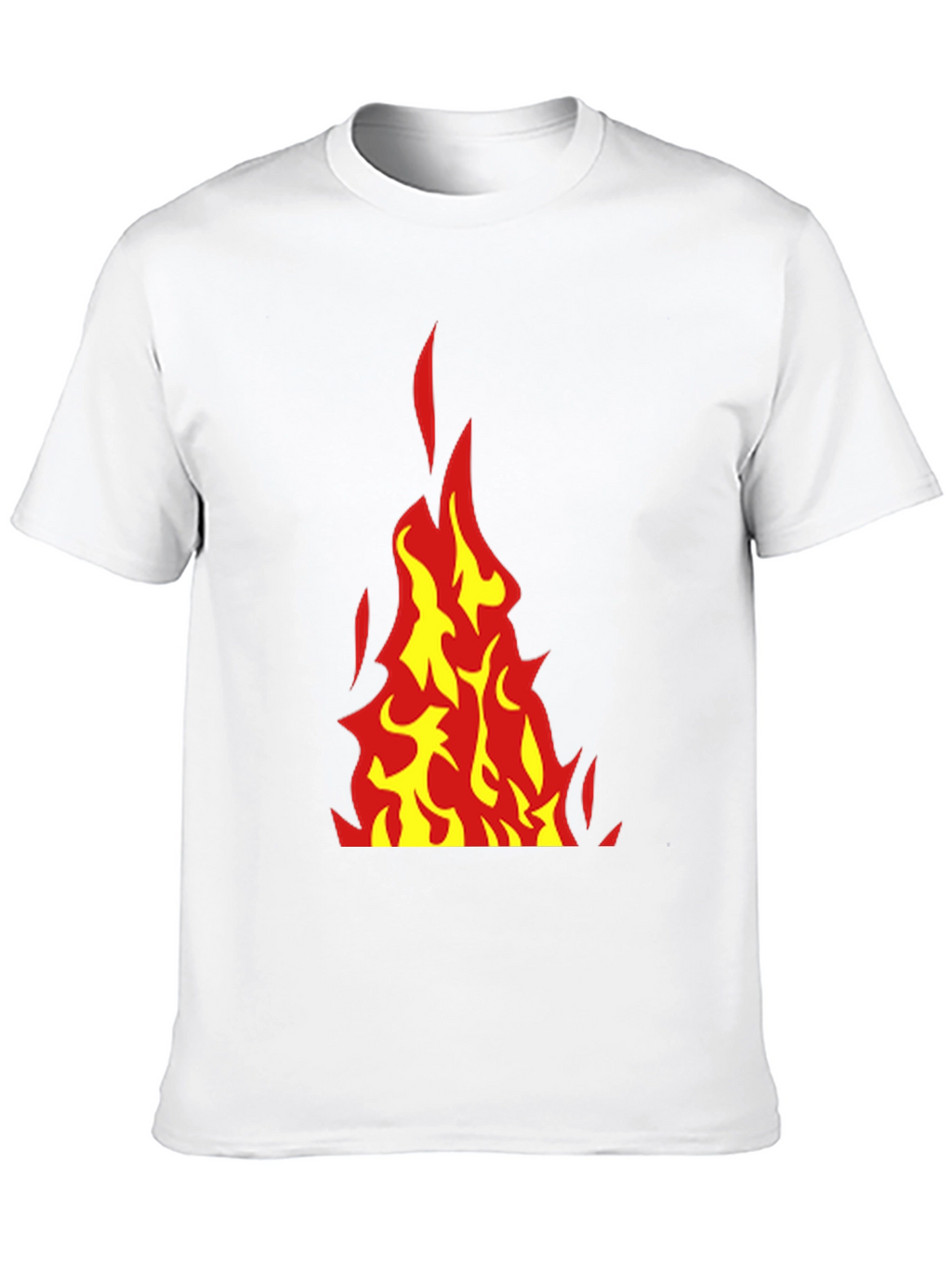 Fiery Flames Graphic Tee - Bold Black T-Shirt