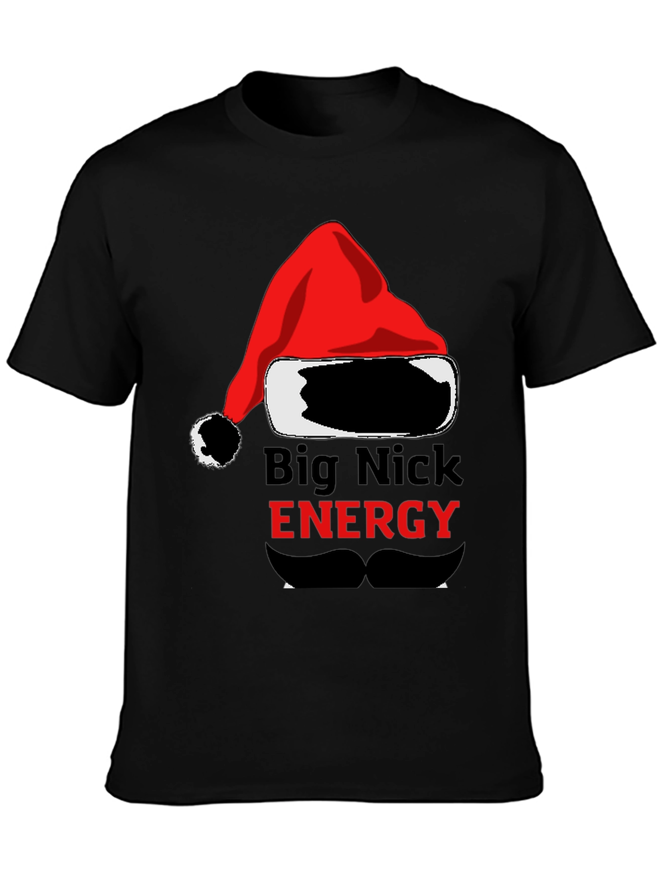 Big Nick Energy Santa Hat T-Shirt - Funny Christmas Holiday Tee