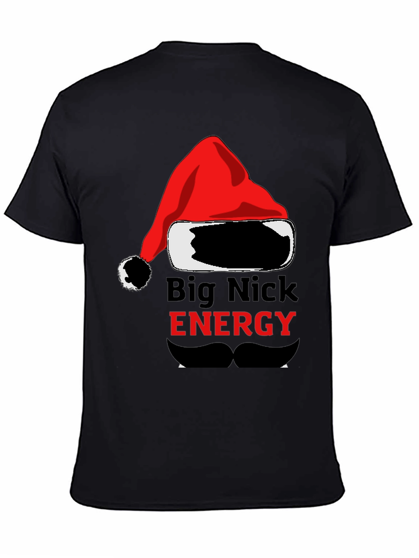 Big Nick Energy Santa Hat T-Shirt - Funny Christmas Holiday Tee