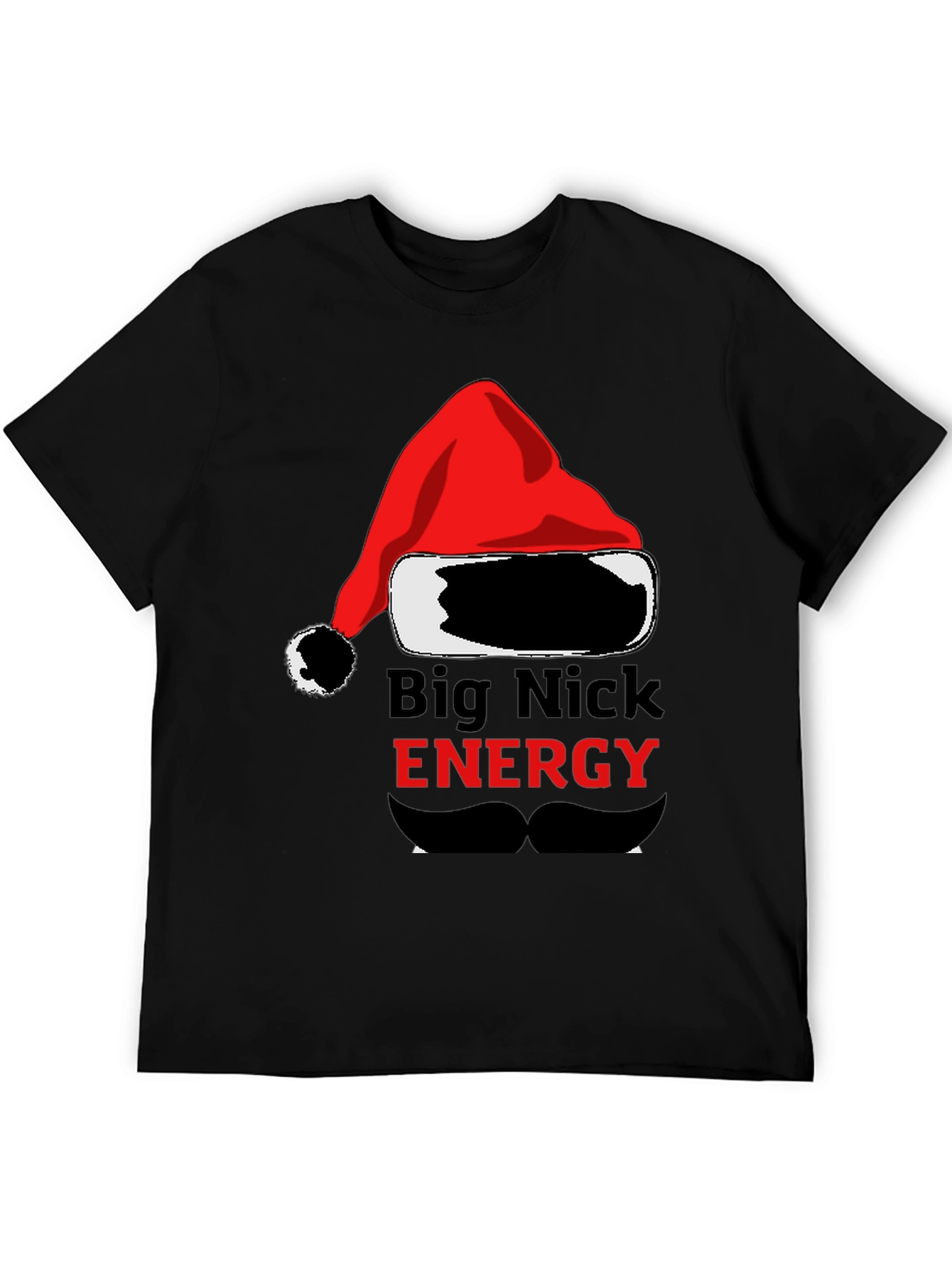 Big Nick Energy Santa Hat T-Shirt - Funny Christmas Holiday Tee