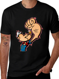 Popeye Inspired TNT Black T-Shirt