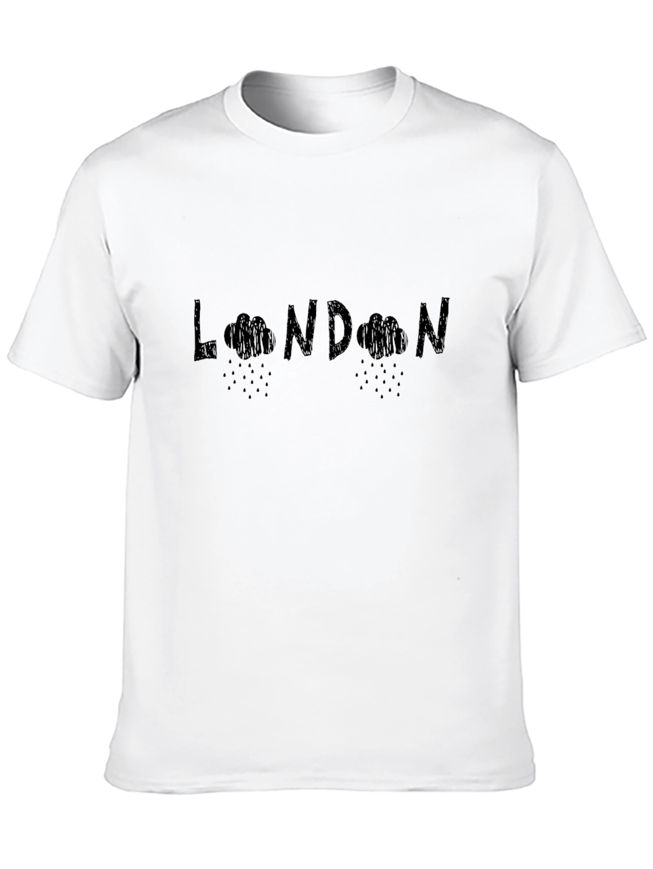 London Rainy Days Graphic Tee - Black Cotton T-Shirt
