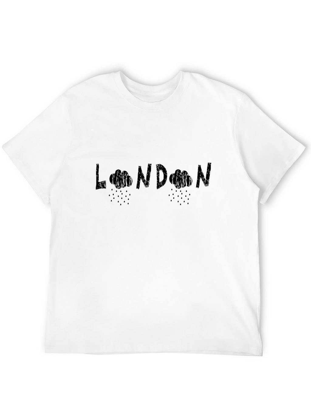 London Rainy Days Graphic Tee - Black Cotton T-Shirt