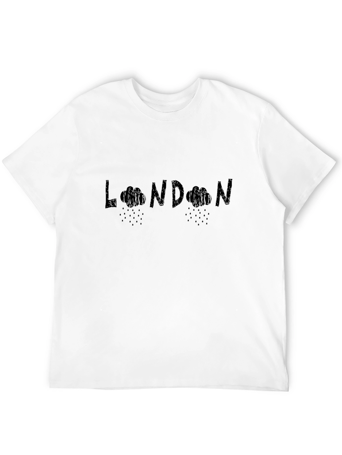 London Rainy Days Graphic Tee - Black Cotton T-Shirt
