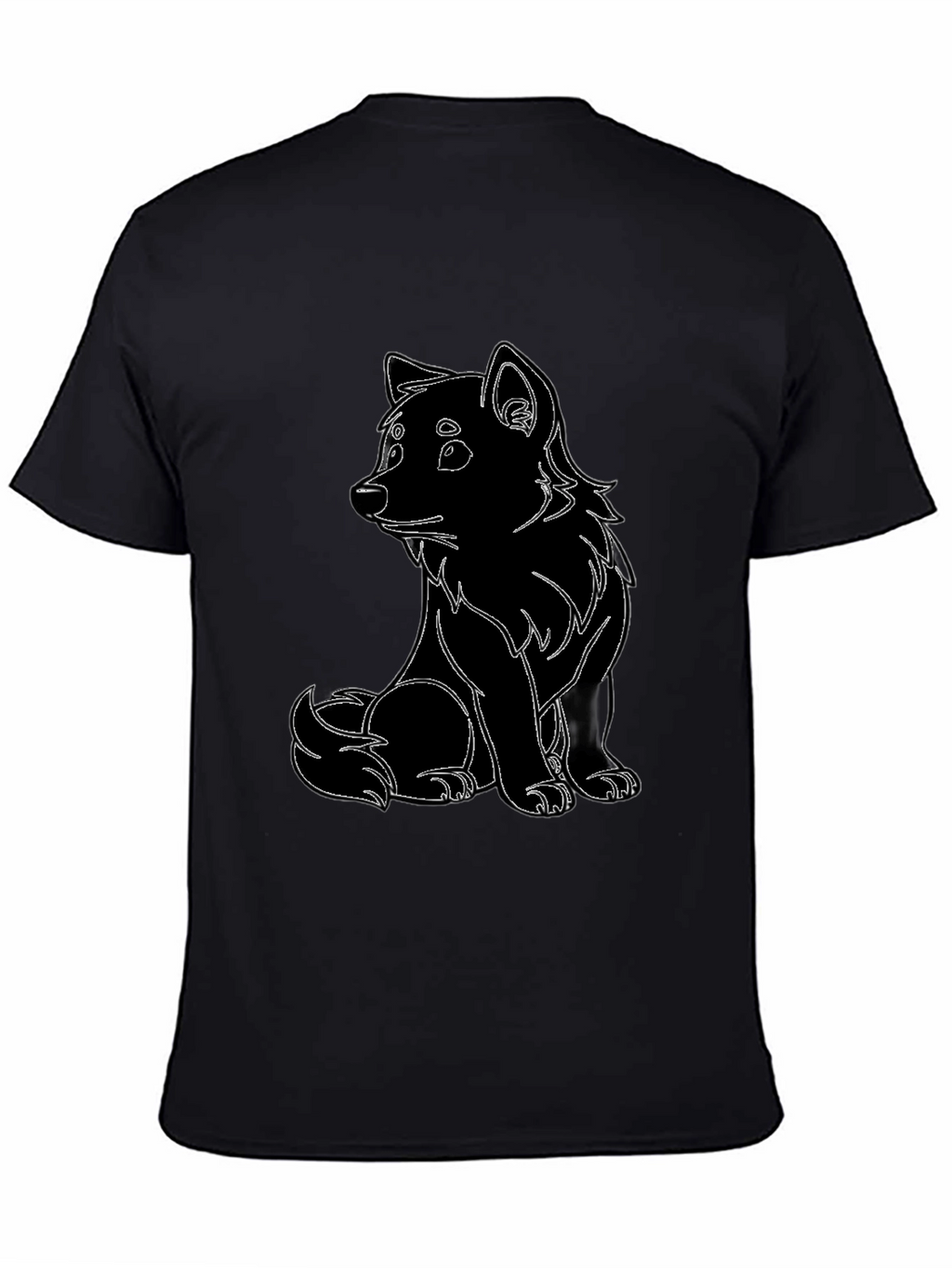 Black T-Shirt with Cute Animal Design