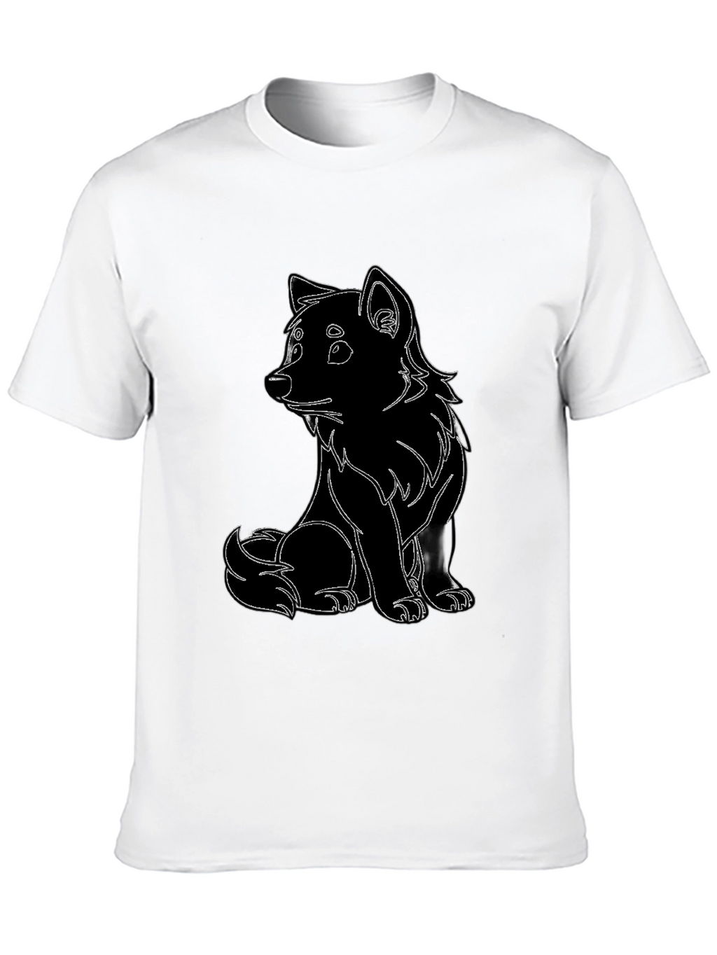 Black T-Shirt with Cute Animal Design