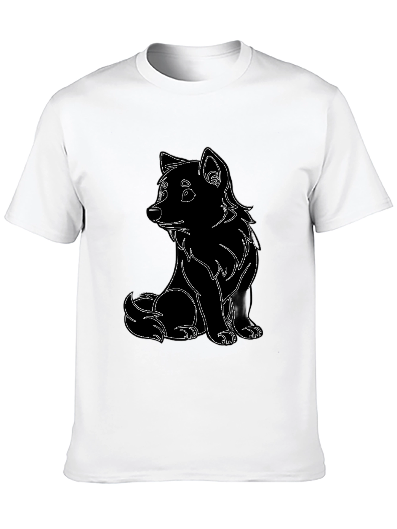 Black T-Shirt with Cute Animal Design