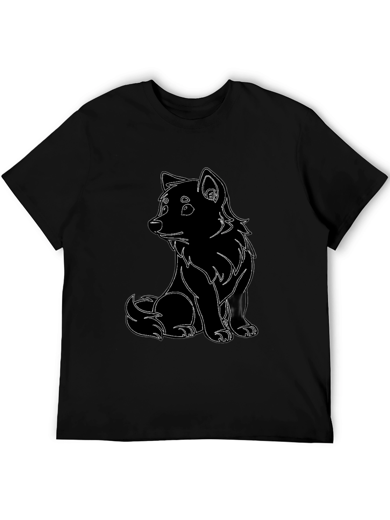 Black T-Shirt with Cute Animal Design