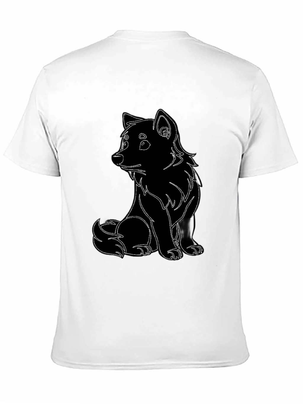 Black T-Shirt with Cute Animal Design