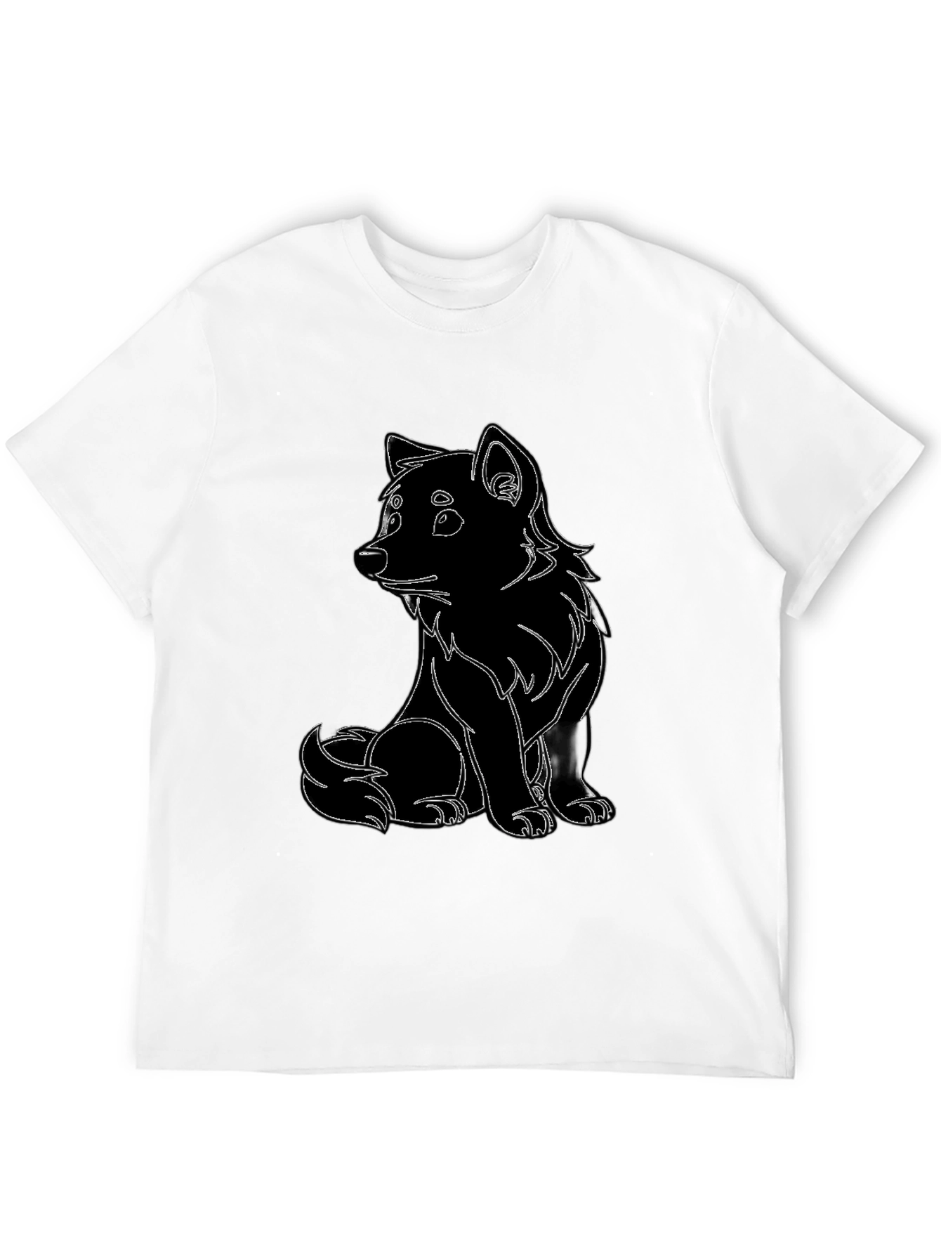 Black T-Shirt with Cute Animal Design
