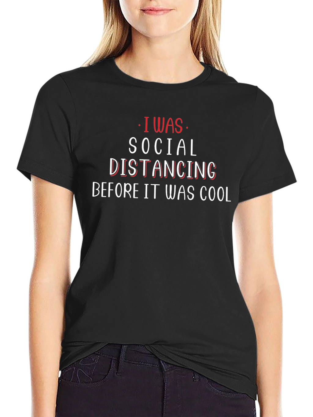 Social Distancing Funny Graphic Tee Shirt