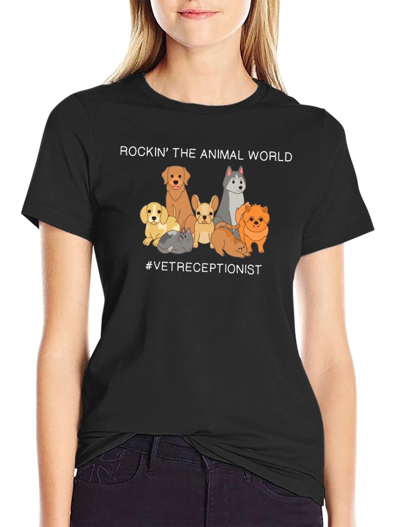 Vet Receptionist Animal World T-Shirt