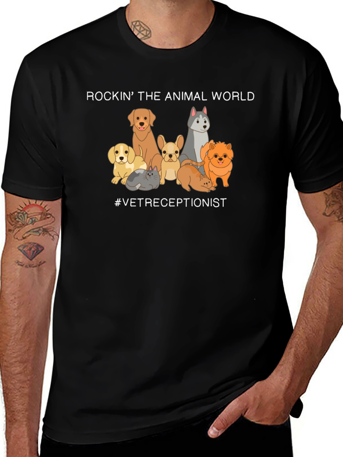Vet Receptionist Animal World T-Shirt