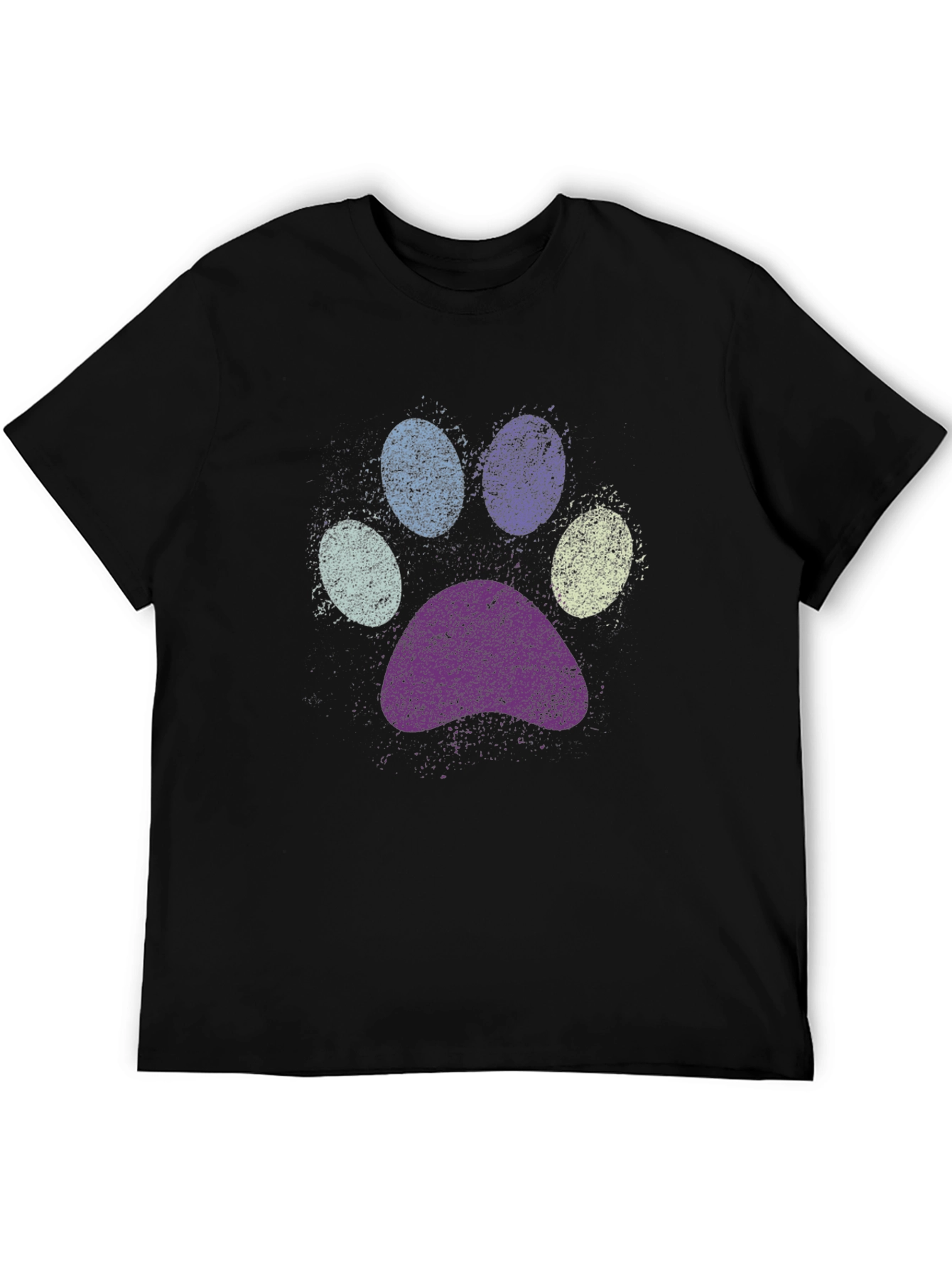 Paw Print Graphic Black T-Shirt