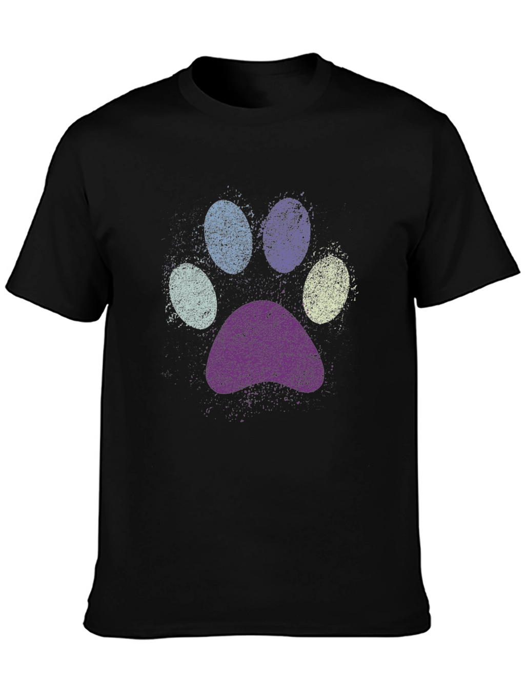 Paw Print Graphic Black T-Shirt