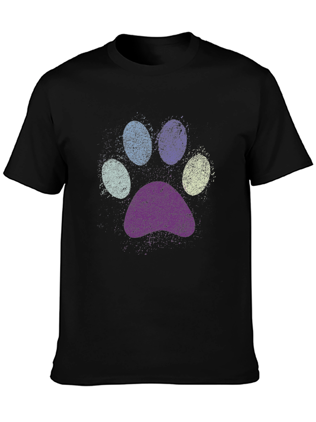 Paw Print Graphic Black T-Shirt